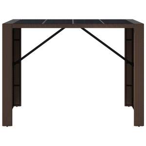 โต๊ะบาร์สีน้ำตาลและสีดำพร้อมท็อปกระจก เฟอร์นิเจอร์ลานบ้านทันสมัย - Product Image 3