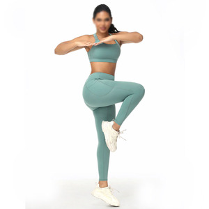 Conjunto Deportivo de Leggings de Cintura Alta y Sujetador Deportivo, Ajuste Delgado, Alta Calidad, Transpirable, Ligero, Máximo Confort, Rendimiento en el Gimnasio - Product Image 6