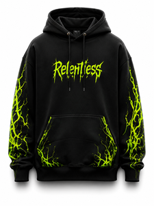 Sudadera con Capucha Personalizada con Gráfico de Calavera Neón, Estilo Urbano, Unisex, OEM, ODM - Product Image 1