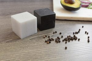Decorative <b>salt</b> pepper container modern kitchen accessory chic marble table decor marble spice holder elegant serving accessory - Product Image 6