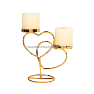 <b>Heart</b> Design Metal Candle Stand Premium Table <b>Top</b> Accent Ideal for Parties and Special Events Available in Multiple Sizes - Product Image 4