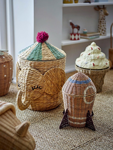 Water hyacinth <b>basket</b> woven into the shape of an elephant Handmade Storage <b>Basket</b> Wholesale eco-friendly Made in Vietnam - Product Image 6