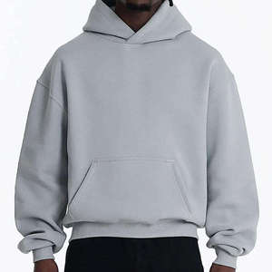 Sudadera con Capucha de Forro Polar Extra Grande para Hombre, 400g, Color Sólido, Tejido de Algodón, con Bolsillo Delantero, Servicio OEM - Product Image 1