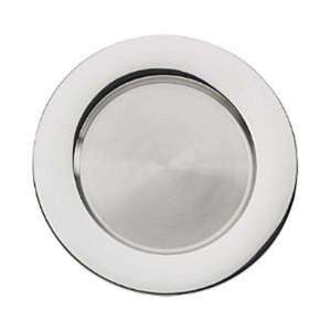 Plato de Metal con Acabado Plateado Hecho a Mano con Patrón Floral Grabado, Diseño Moderno, Apto para Lavavajillas, para Fiestas - Product Image 1