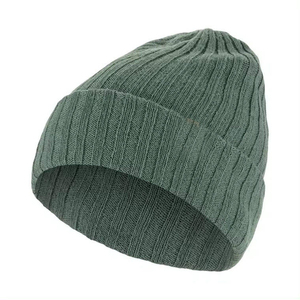 Gorro de lana unisex para invierno, tejido, suave, cálido, de alta calidad, con diseño de trenzas, liso, para mujer, jacquard - Product Image 1