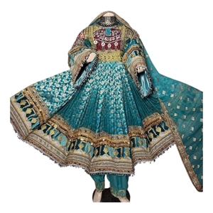 LOW MOQ Afghani Dress For Formal <b>Wedding</b> Party Breathable Long Sleeve Afghani Style <b>Wedding</b> Dresses For Women With Chiffon Shawl - Product Image 1