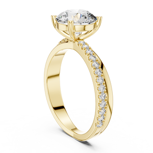 Anillo de Diamante Moissanita de Corte Redondo en Plata de Ley 925 al por Mayor, Fabricante de Joyería, Personalización OEM - Product Image 3