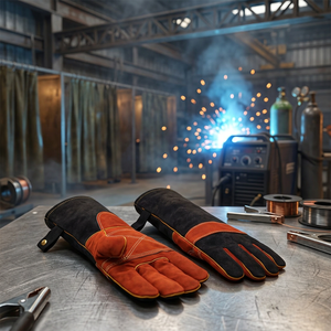 Guantes de Soldadura Resistentes de 16 Pulgadas, con Puño de Seguridad, Resistentes al Calor, Antivibración, Transpirables, Duraderos, Libres de Silicona, Antiestáticos - Product Image 4