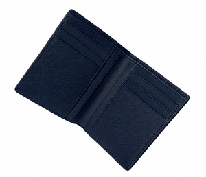 <b>Mens</b> Vintage Saffiano Genuine <b>Leather</b> Foldable <b>Bifold</b> <b>Wallet</b> with Polyester Lining Short Size for Daily Use - Product Image 2