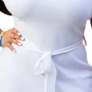 <b>Women</b> White <b>Cape</b> Sleeve Dress Elegant Formal Midi Dress Flowy <b>Cape</b> Overlay Round Neck Wedding Party Evening Occasion Fashion - Product Image 4