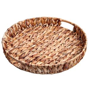 Bandeja de almacenamiento de agua tejida a mano con logotipo personalizado, bandeja grande de servicio hecha a mano con soporte de metal - Product Image 5