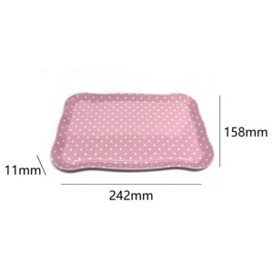 Custom OEM Tinplate Kids Tea Party <b>Set</b> Cute Colorful Polka Dot Metal Teapot <b>Teacups</b> and Tray Pretend Play Kitchen Toys for Girl - Product Image 5