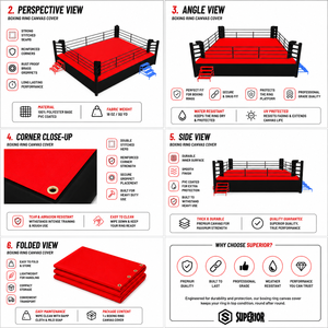 Nouveau revêtement de sol en toile pour ring de boxe, personnalisé, premium, durable et antidérapant, pour salle de sport et boxe, par Superior - Product Image 1