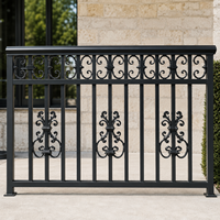 Rampe décorative en aluminium noir DIY, panneau de sécurité extérieur moderne pour villa, école, escalier, balcon, terrasse, résistant à la rouille et à l'eau