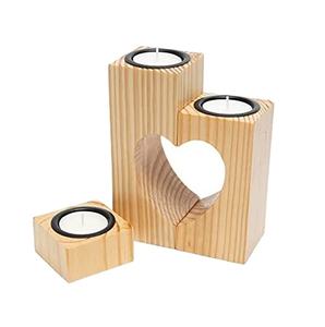 Portavelas de madera de pino de tamaño personalizado, nuevo aspecto para fiesta en casa, decoración de oficina, acabado hecho a mano para portavelas de madera T-light - Product Image 1
