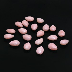 AAA+ <b>Pink</b> Opal 8x12mm Faceted Pear Briolette Beads Natural Peru Opal Semi Precious Gemstone Calibrated Loose Beads For Jewelry - Product Image 3