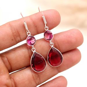 Pendientes de Zafiro Azul de Lujo en Plata de Ley 925 |   Joyería con Piedras Preciosas Naturales de Corte Ovalado |   Pendientes Colgantes de Alta Gama al por Mayor para Mujer - Product Image 2
