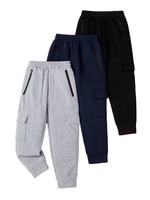 Unisex 3pcs Casual Solid Regular Drawstring Pocket Knitted Plus Size Windproof Breathable Eco-Friendly Heavyweight Cargo Pants