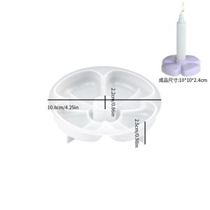 Lace Flower Candlestick Candle Holder Base Gypsum Epoxy <b>Resin</b> Candle Silicone Mold - Product Image 5