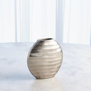 Vase en métal doré classique, pot à fleurs moderne en aluminium fait main pour la décoration minimaliste de la maison, du bureau et des tables de mariage - Product Image 2