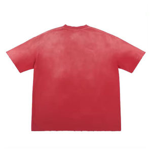 เสื้อยืดคอกลมทรงปกติผ้าฝ้ายออร์แกนิค 100% หนานุ่ม ระบายอากาศได้ดี สไตล์วินเทจฟอกสี  พร้อมปักโลโก้ตามสั่ง - Product Image 2