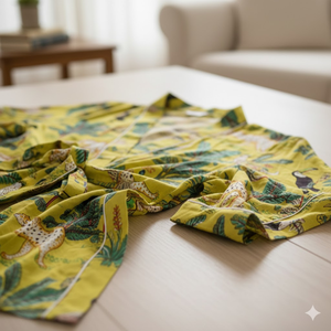 Albornoz Kimono de Algodón 100% con Estampado de Selva, Manga Larga, Cuello en V, Estampado a Mano, con Bolsillos Delanteros para Mujer, Venta al por Mayor - Product Image 4