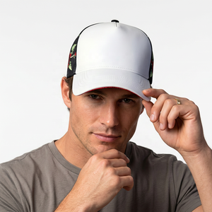 Unisex Trucker Cap <b>White</b> Mesh Character Print Adjustable Back Casual Spring Summer 6-Panel <b>Hat</b> - Product Image 4