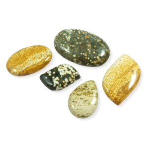 Cabochons en Jaspe Océanique Naturel, Pierres Précieuses en Vrac de Formes et Tailles Variées pour la Fabrication de Bijoux, Lot à Vendre - Product Image 2