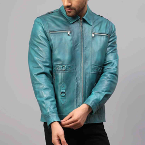 High Quality Breathable Fusion Functionality <b>Mens</b> Genuine <b>Leather</b> Varsity <b>Jacket</b> Waterproof Windproof Vintage Style Digital - Product Image 5