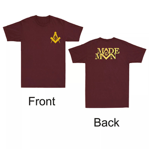 เสื้อยืดผู้ชายลายคำคมตลกๆ ของฟรีเมสัน "Masonic Keep Calm I'm The Worshipful Master" คุณภาพสูง ผลิตตามสั่ง แขนสั้น - Product Image 3