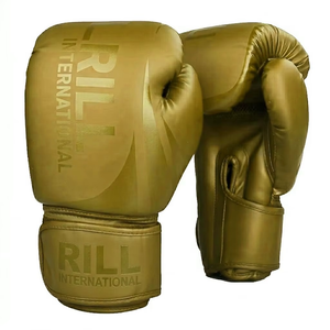 Gants de boxe en cuir 16 oz pour l'entraînement, rembourrage confortable, séances longues, design respirant, usage quotidien, réglables avec sangle de poignet - Product Image 2