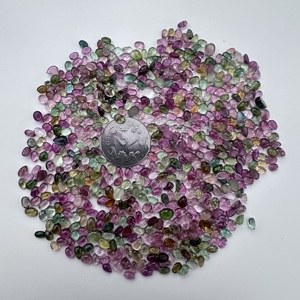 Lote de Cabujones de Turmalina Multicolor Natural Premium, Forma Ovalada y de Pera, Calidad AAA, Piedras Sueltas Transparentes de 4mm a 7x9mm, Alto Brillo A6 - Product Image 5