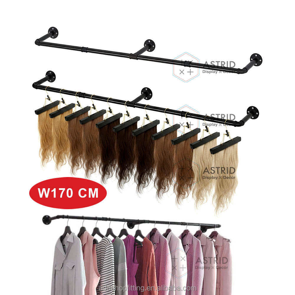 1 pc wall rack + 50 pcs white hair hangers