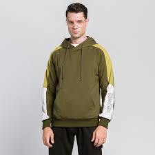 Men's Raglan Color-Block Hoodie | Olive Green, <b>Lime</b>, and White Contrast Pullover | Slim-Fit Athletic Training Sweatshirt - Product Image 2