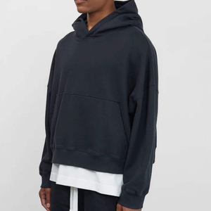 Sweat-shirt à capuche unisexe en molleton de haute qualité, 350 grammes, polyester/coton, lavé, personnalisé, lourd, avec poche, séchage rapide - Product Image 4