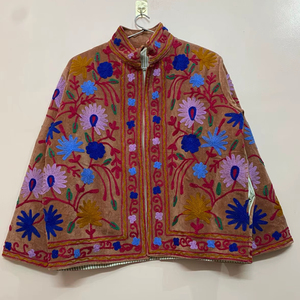 Handmade Embroidered Velvet Fabric Suzani Jacket Long Sleeves, Ethnic & Customizable Design, Perfect for <b>Winter</b> Wear - Product Image 1