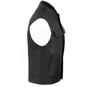 Unique Style <b>Men</b> <b>Leather</b> <b>Vest</b> Premium <b>Leather</b> Material Lightweight Comfortable Design For Urban Fashion Wears - Product Image 2