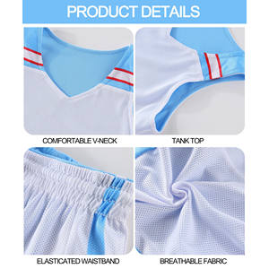 Maillot de basket-ball pour hommes au design classique, personnalisable par sublimation, en mesh, pour l'entraînement sportif - Product Image 6