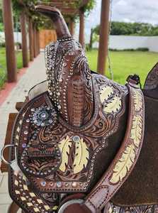 Silla de Montar Western de Cuero Genuino de Alta Calidad para Equitación y Reining a Precios Asequibles al por Mayor - Product Image 3