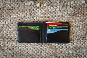 Cartera plegable de cuero genuino de alta calidad, monedero delgado con bloqueo RFID para hombres, Vintage, hecho a mano, OEM - Product Image 6