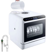 Lave-vaisselle portable de comptoir Sudex QLK-T18, mini, autonome, entièrement automatique, contrôlé par application, avec désinfection UVC pour camping-car