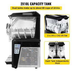 900W 20L doppia ciotola Margarita Frozen Drink Maker 110V automatico commerciale slusy macchina per giorno notte pulizia per - Product Image 3