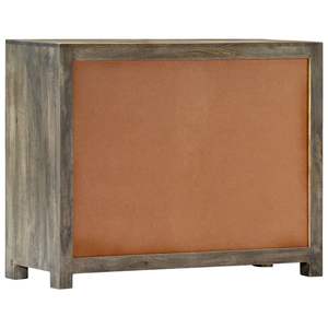Armoire latérale en bois de manguier massif et MDF en gris et brun pour salon - Product Image 3