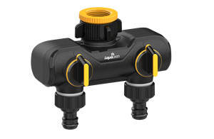 Adaptateur de tuyau d'arrosage robuste à double canal en ABS, installation sans outil, pour irrigation extérieure - Product Image 4