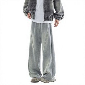 Pantalones Deportivos Anchos Personalizados para Hombre, Cintura Elástica con Cordón, Pantalones Casuales Holgados, Ropa Urbana de Otoño, Fabricante OEM ODM - Product Image 1