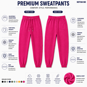 Pantalones Deportivos de Corte Recto Premium, Fabricante de Joggers de Algodón Personalizados, Pantalones Casuales Deportivos, Ropa de Marca Privada OEM ODM - Product Image 2