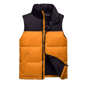 Custom Winter Fashion Stand Collar Thicken Cotton Warm Plain Sports Coats Puffer Padded Puffer <b>Vest</b> Jacket <b>Men's</b> <b>Vests</b> - Product Image 2
