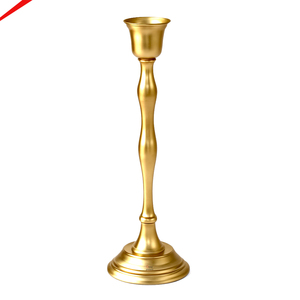 Luxury <b>gold</b> lotus tealight <b>candle</b> <b>holder</b> with glossy metallic finish, perfect for modern decor - Product Image 3