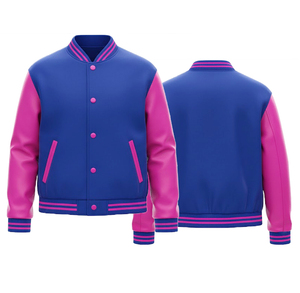 Top Premium Quality Unisex Wool Body Reversible Heated Breathable Eco-Friendly Genuine <b>Leather</b> Shell Varsity <b>Jacket</b> - Product Image 1