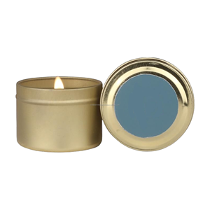Golden Wax Filled Tin Candle Jars From Indian Manufacturer and Exporter - Product Image 1